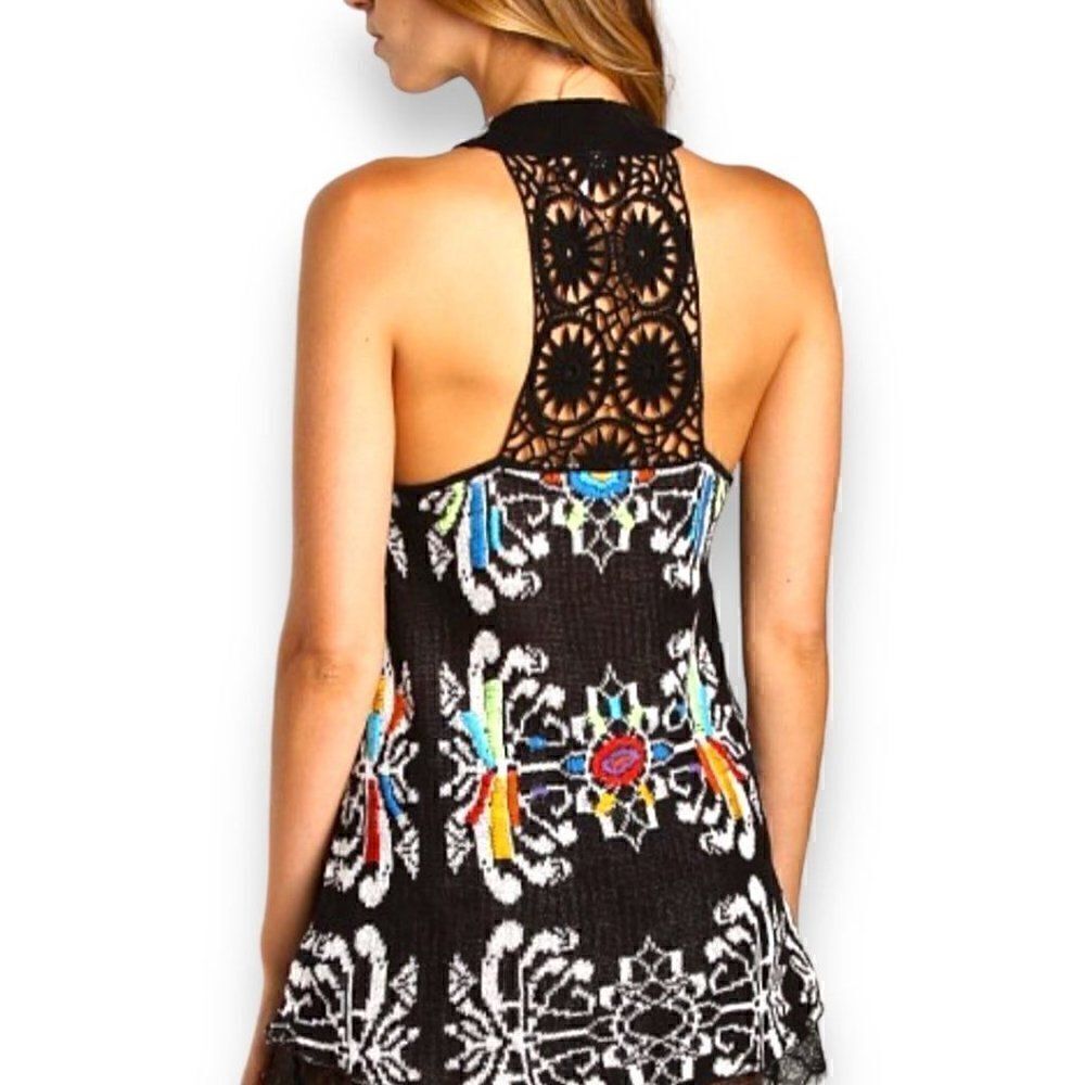 Free People Flower Power Tunic Black - Picture 7 of 10